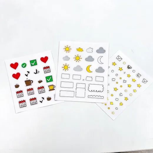 Sticker paper and printed decals